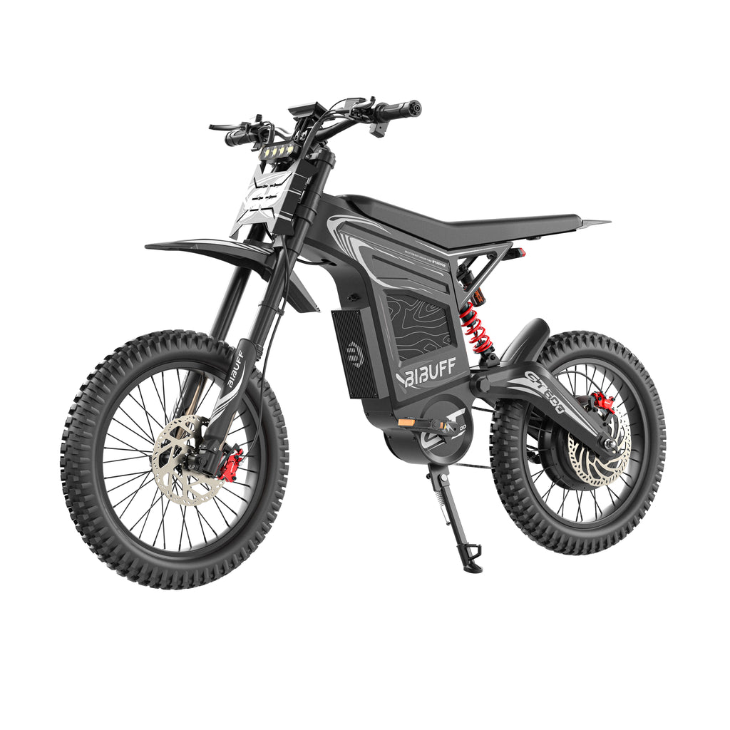 BIBUFF GT600 Electric Dirt Bike, 7500W Peak Power, 400N.m, 72V 30Ah Removable Battery, 19 Inch e-Moto