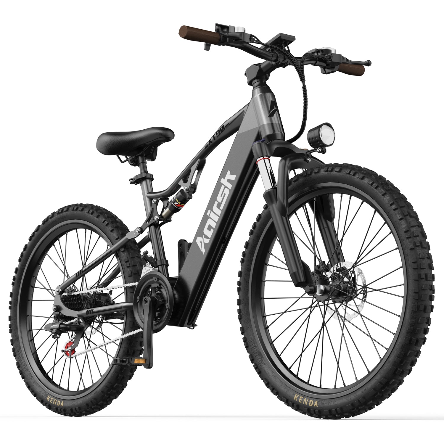 Aairsk XT90 26" Electric Mountain Bike, 1500W(Peak) Motor, 48V 20Ah Battery, Shimano 21-Speed, LCD Display with Card Access, Rear Rack, Corlor Black