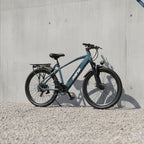 Aairsk S800 26" Electric Bike, 430W(Peak) Motor, 36V 13Ah Removable Battery, Shimano 7-Speed, LCD Display with Card Access, Rear Rack, Color Blue