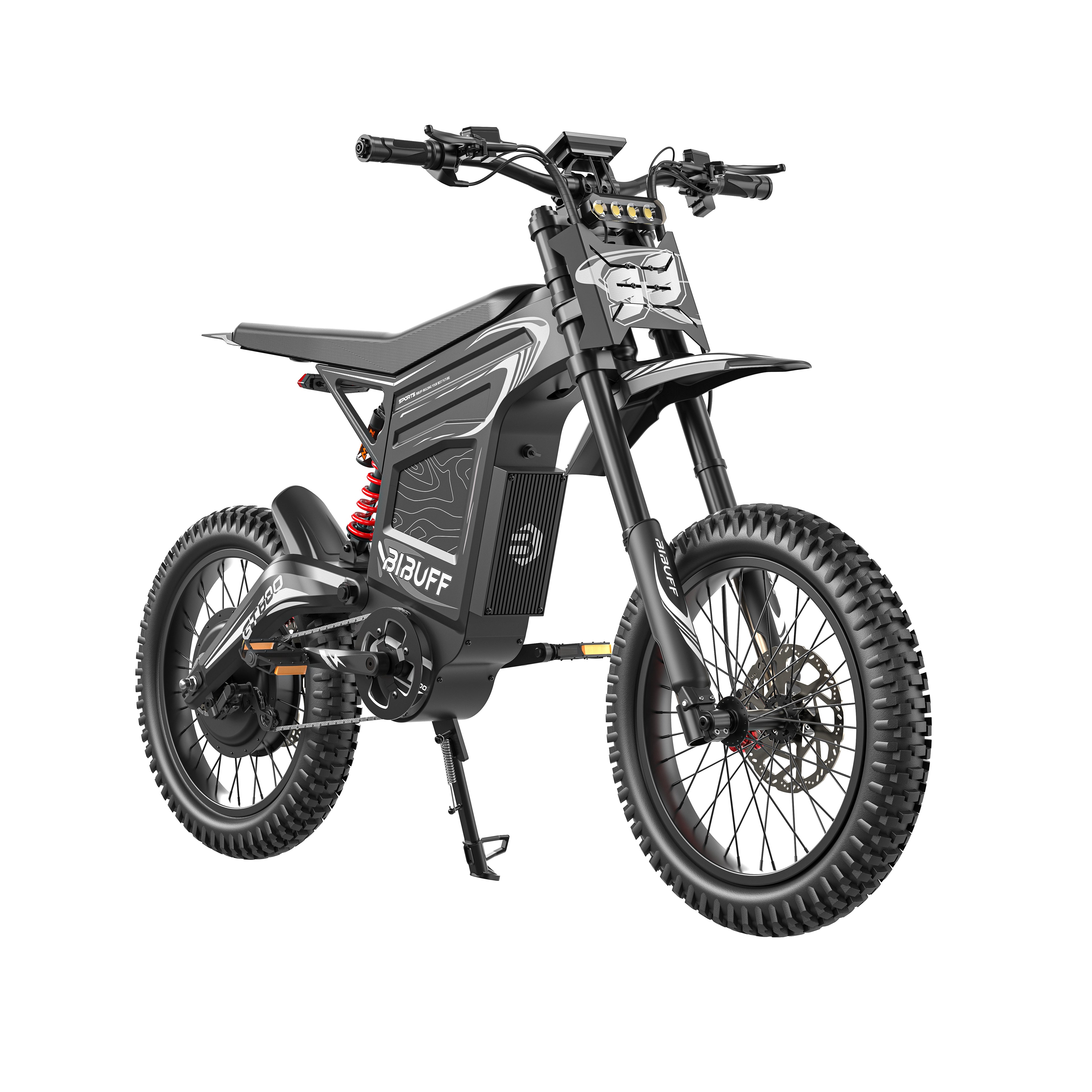BIBUFF GT600 Electric Dirt Bike, 7500W Peak Power, 400N.m, 72V 30Ah Removable Battery, 19 Inch e-Moto
