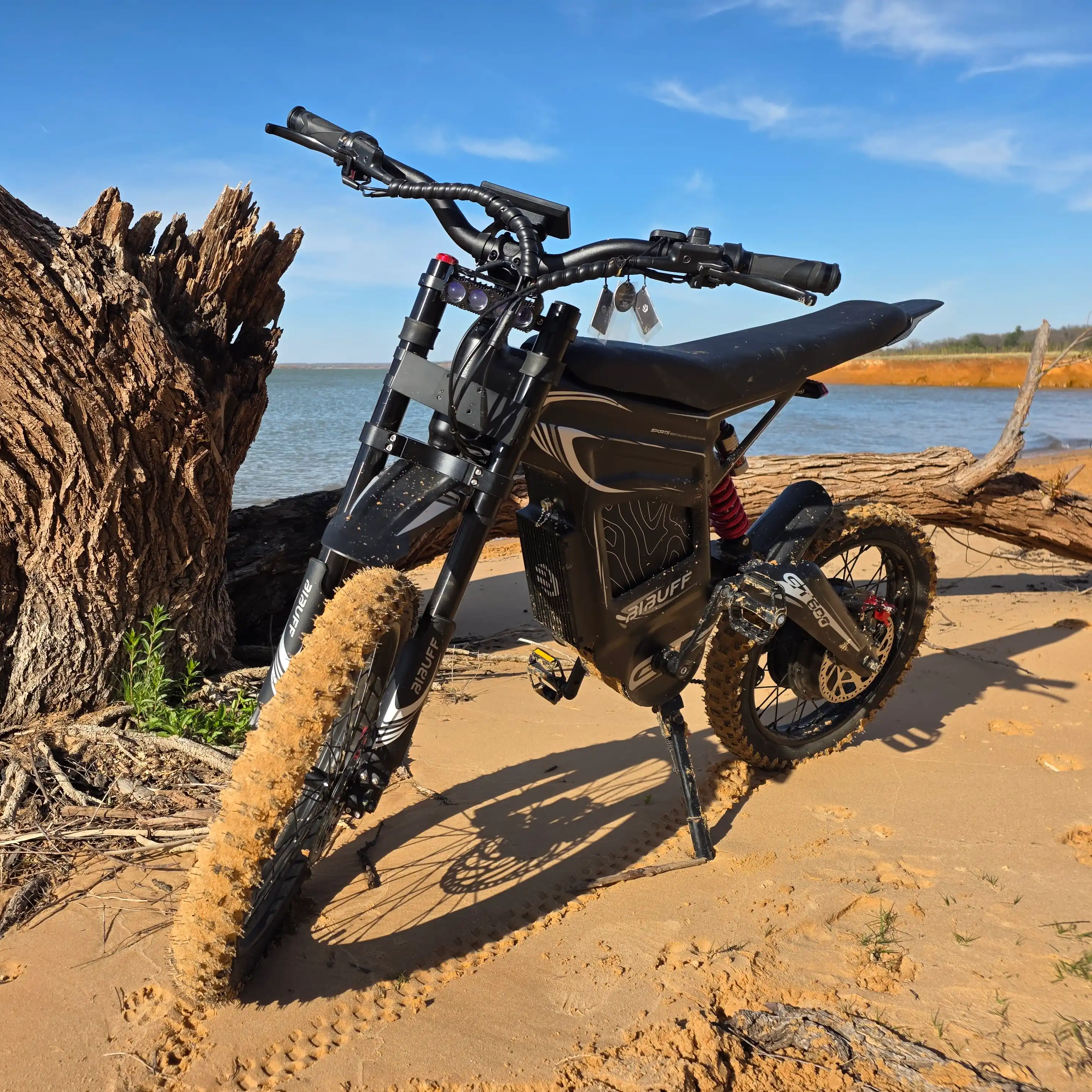 BIBUFF GT600 Electric Dirt Bike, 7500W Peak Power, 400N.m, 72V 30Ah Removable Battery, 19 Inch e-Moto