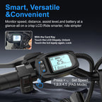 Aairsk SU7 Step-Thru 24" Electric City Bike for Adults, 430W(Peak) Motor, 36V 13Ah Battery, Shimano 7-Speed, LCD Display with Card Access, Rear Rack, Corlor Khaki