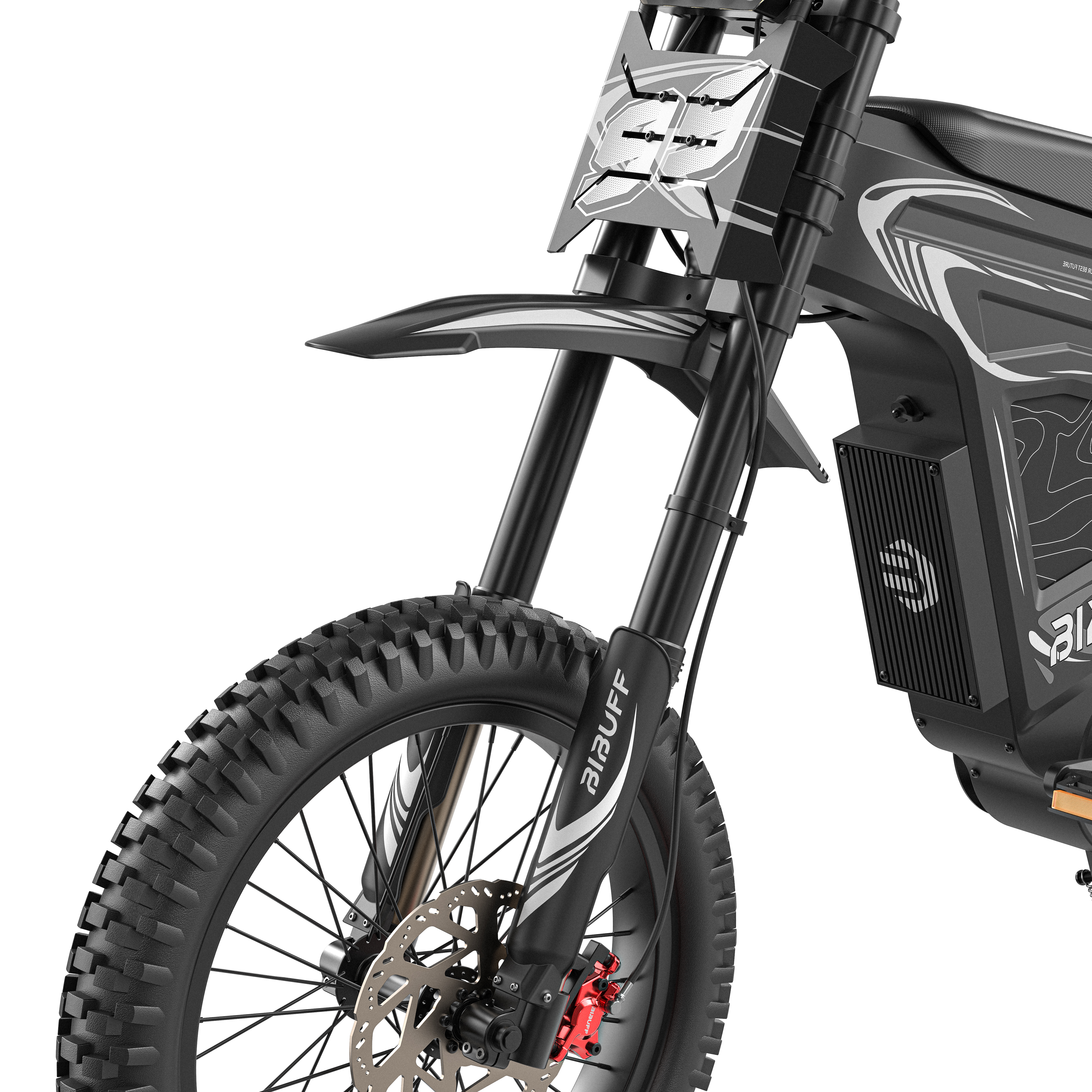 BIBUFF GT600 Electric Dirt Bike, 7500W Peak Power, 400N.m, 72V 30Ah Removable Battery, 19 Inch e-Moto
