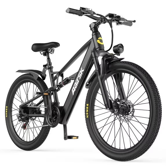 Aairsk F1 Electric Bike, 748W Motor, 36V 13AH Battery, Dual Suspension, 26" Tires – Ideal for City & Trail Rides