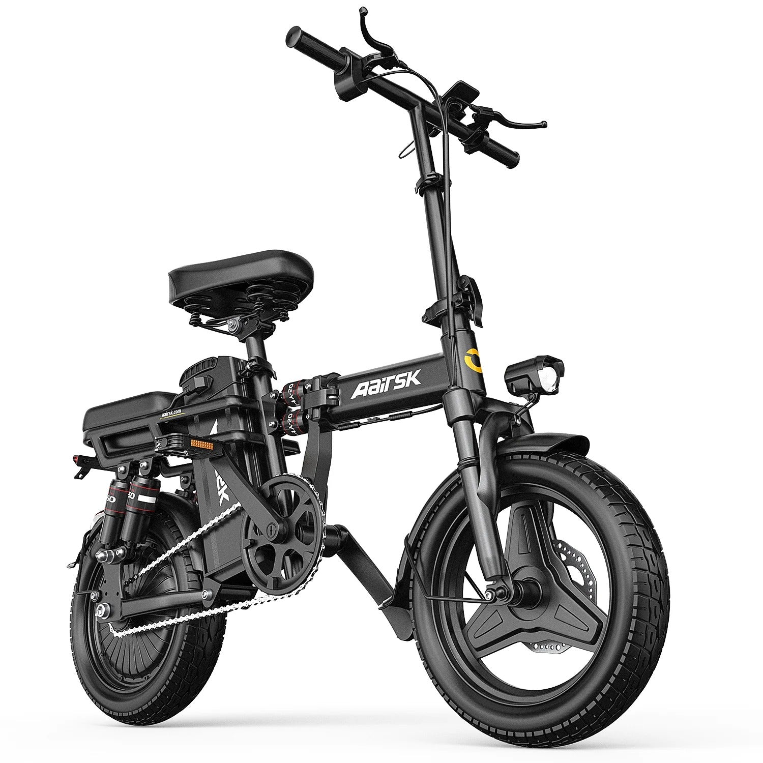 Aairsk RS5 Folding Electric Bike for Adults, 14" E-Bike, 748W Peak Motor, 48V15Ah Battery, 22 MPH, 40 Miles Range, UL 2849 Certified