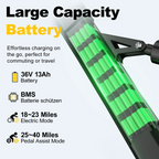 Aairsk F1 Electric Bike, 748W Motor, 36V 13AH Battery, Dual Suspension, 26" Tires – Ideal for City & Trail Rides