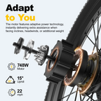 Aairsk F1 Electric Bike, 748W Motor, 36V 13AH Battery, Dual Suspension, 26" Tires – Ideal for City & Trail Rides