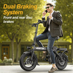 Aairsk F6 Electric Bike for Adults, 748W Motor 20Mph,48V 10Ah Removable Battery, 20" Fat Tire E-Bike with Front Suspension & LCD Display MTB UL2849