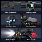 Aairsk F6 Electric Bike for Adults, 748W Motor 20Mph,48V 10Ah Removable Battery, 20" Fat Tire E-Bike with Front Suspension & LCD Display MTB UL2849