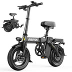Aairsk F6 PRO 14" Folding Electric Bike for Adults, 500W Motor with 48V 15Ah Battery, Up to 20MPH, Dual Disc Brakes, Shock Absorption, LCD Display, Portable Commuter E-Bike