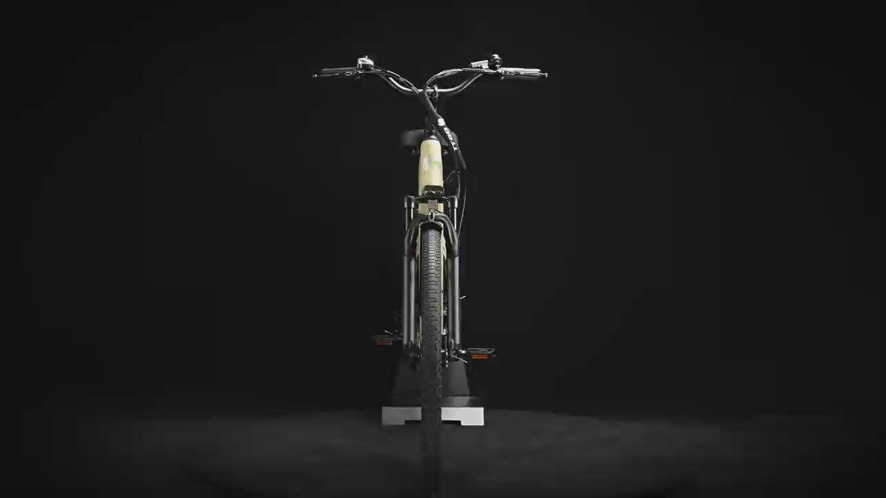 TTGO C3SE 28" Step-Thru Electric Bike, 430W(Peak) 250W (Rated) Motor, Speed Sensor, 36V 18Ah Removable Battery, Shimano 7-Speed